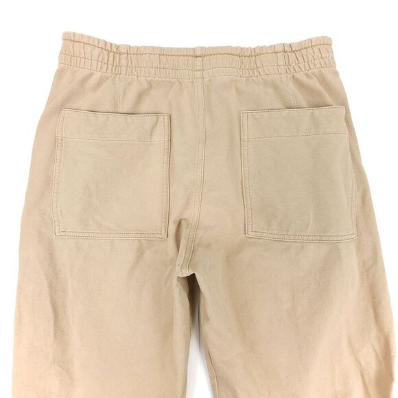 UNIQLO Washed Jersey Ankle Pants Woven Drawstring Cargo Beige Tan Mens Medium - Picture 6 of 7